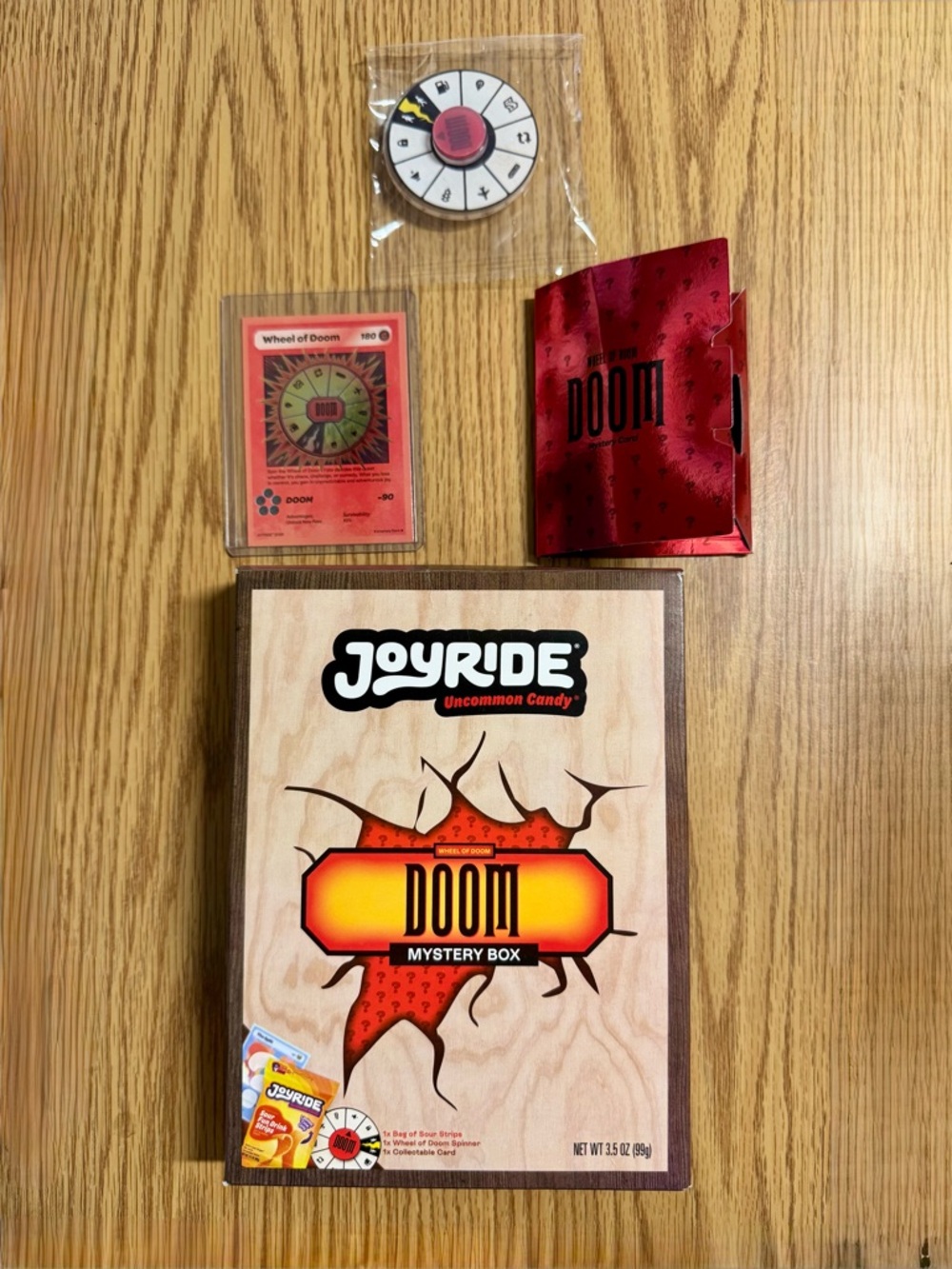 RARE Wheel of Doom Trading Card Set, Ryan Trahan Joyride Mystery Box (No Candy)
